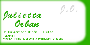 julietta orban business card